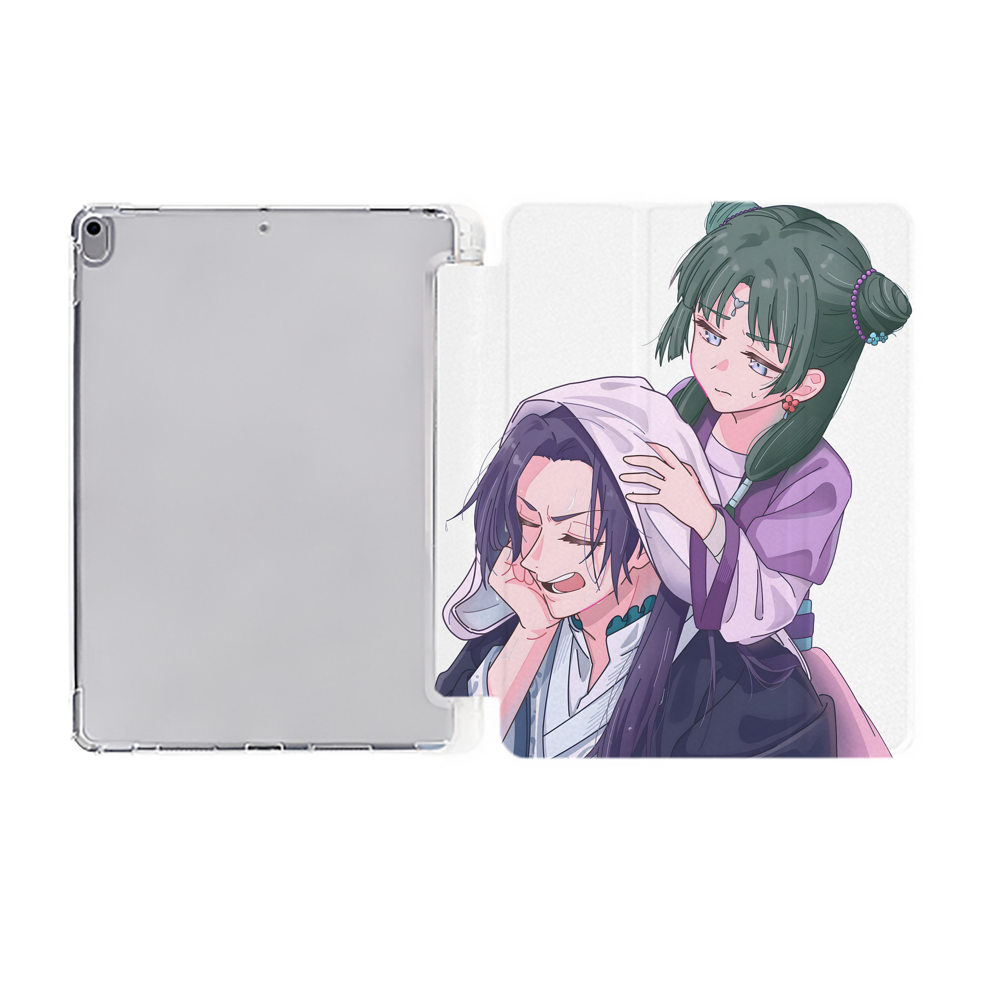 （画像用） 薬屋のひとりごと The Apothecary Diaries IPad ケース ペン収納付き 三つ折りスタンド PUレザー×シリコン 対応機種9.5/10.5/10.9インチ